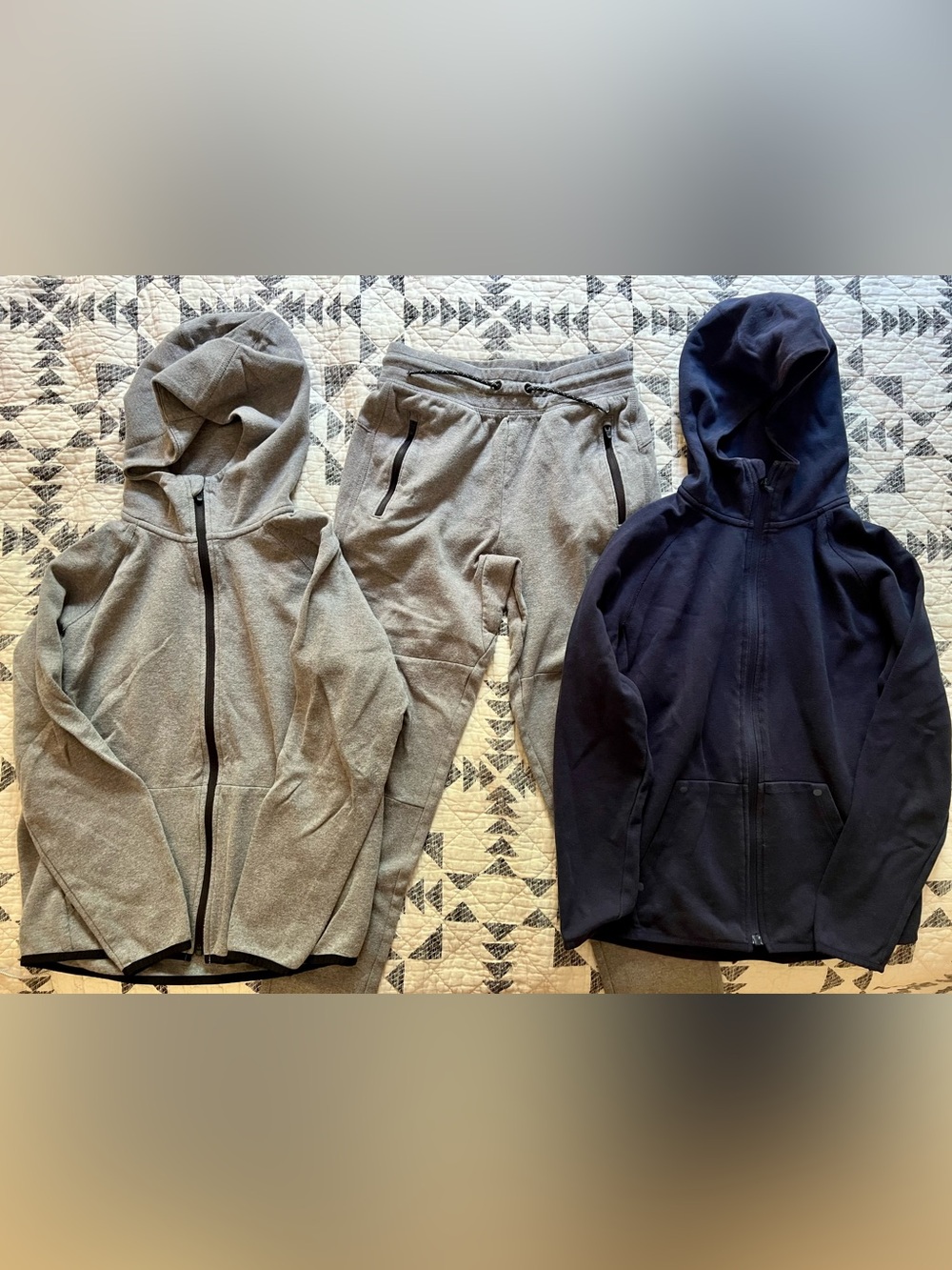 Bundle of 2 Gapfit Boys tech hoodies and 1 jogger pants